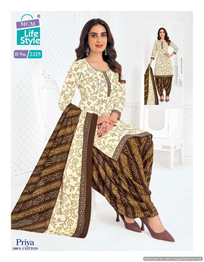 Priya Vol 23 By MCM Lifestyle Daily Wear Printed Cotton Dress Material Wholesale Market In Surat